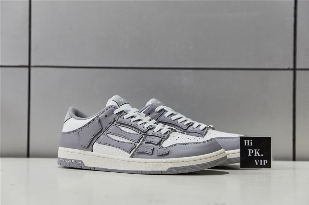 Pk God Amiri Men''s Skel LOW Sneakers GREY retail materials ready to ship